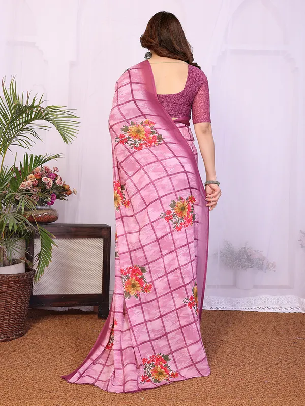 Printed_Georgette_Saree_With_UnStitched_Blouse_Piece_(PINK)