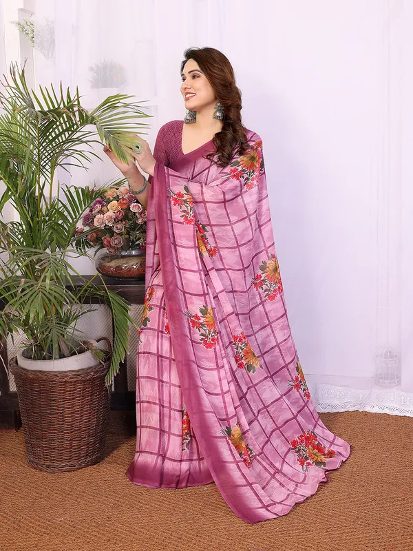 Printed_Georgette_Saree_With_UnStitched_Blouse_Piece_(PINK)