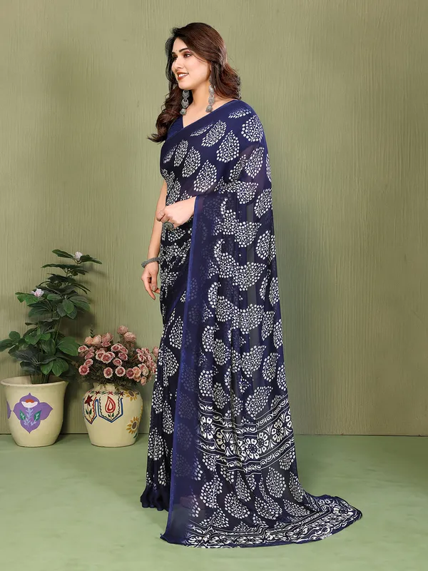 Printed_Georgette_Saree_With_UnStitched_Blouse_Piece_(BLUE)