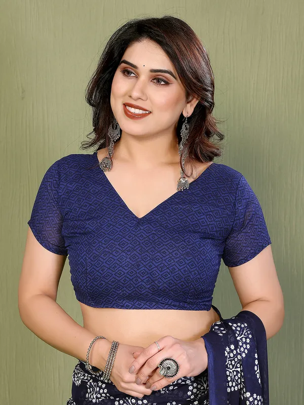 Printed_Georgette_Saree_With_UnStitched_Blouse_Piece_(BLUE)