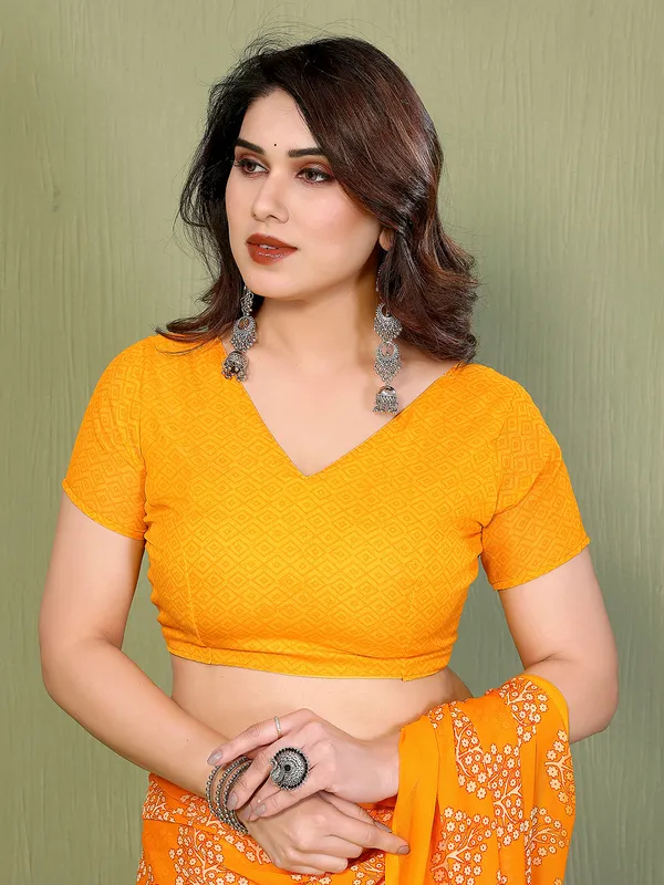 Printed_Georgette_Saree_With_UnStitched_Blouse_Piece_(YELLOW)