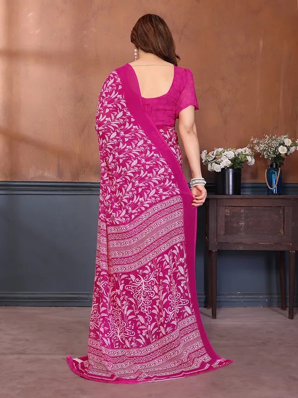 Printed_Georgette_Saree_With_UnStitched_Blouse_Piece_(Pink)