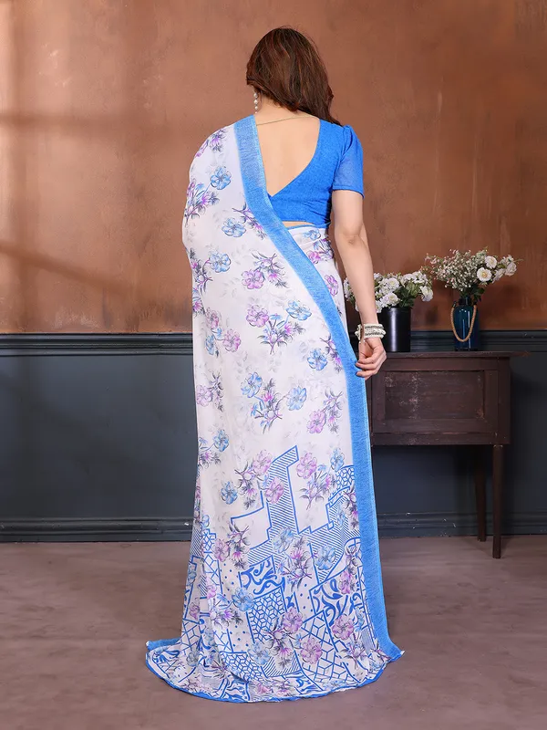 Printed_Georgette_Saree_With_UnStitched_Blouse_Piece_(Blue)