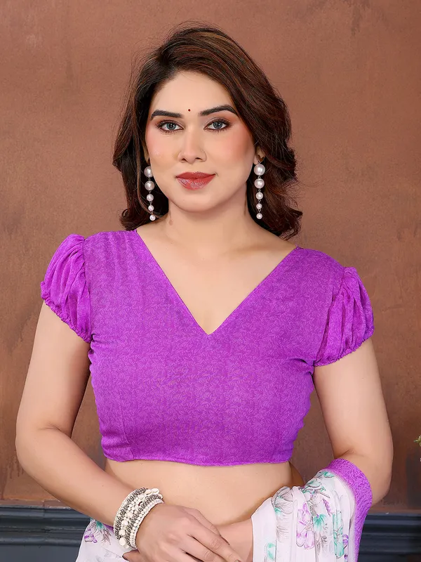 Printed_Georgette_Saree_With_UnStitched_Blouse_Piece_(Purple)