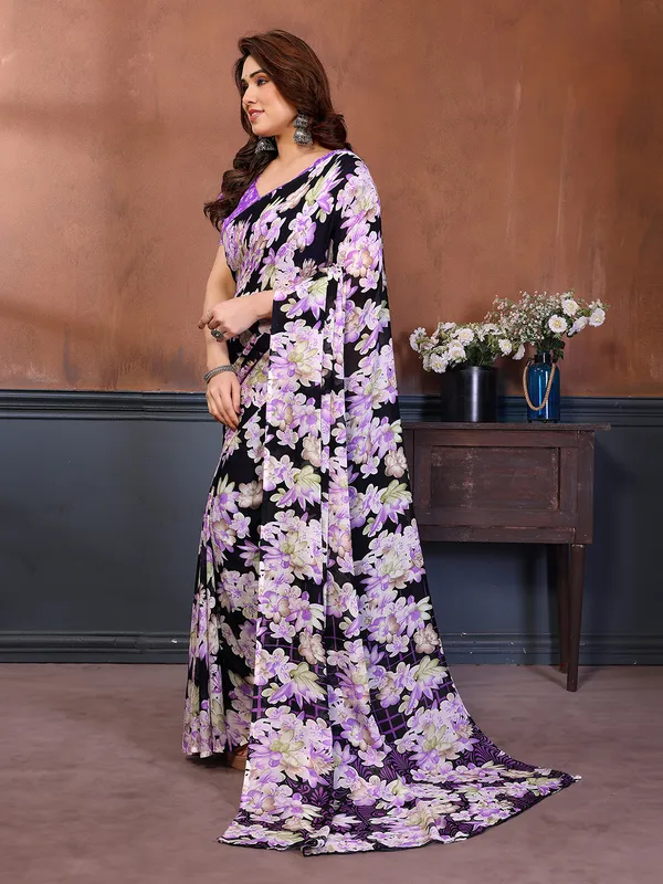 Printed_Georgette_Saree_With_UnStitched_Blouse_Piece_(Purple)