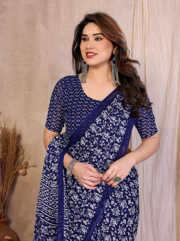 Printed_Georgette_Saree_With_UnStitched_Blouse_Piece_(Blue)
