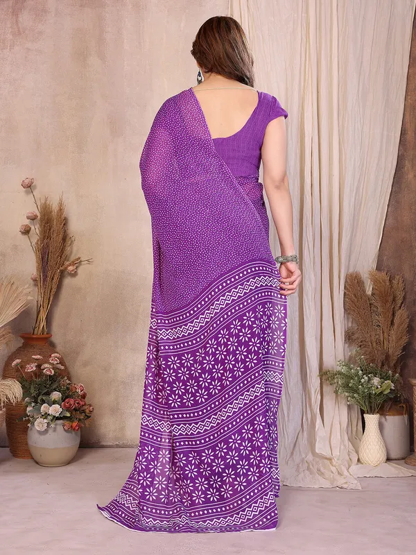 Printed_Georgette_Saree_With_UnStitched_Blouse_Piece_(Purple)