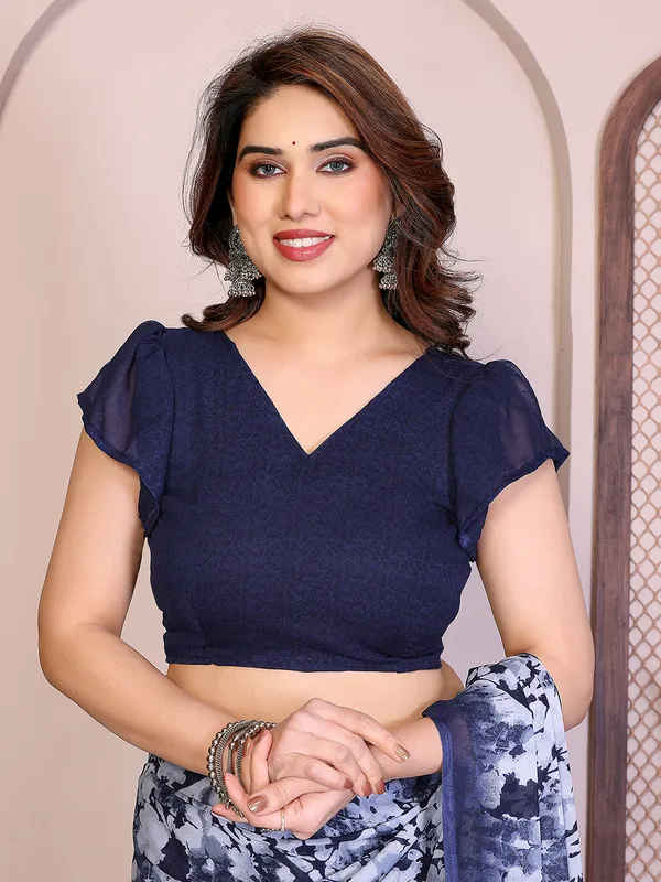 Printed_Georgette_Saree_With_UnStitched_Blouse_Piece_(Blue)