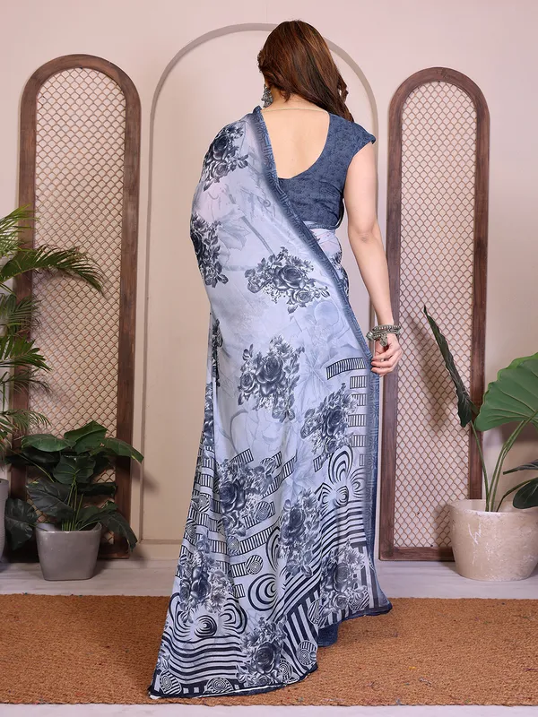 Printed_Georgette_Saree_With_UnStitched_Blouse_Piece_(Blue)