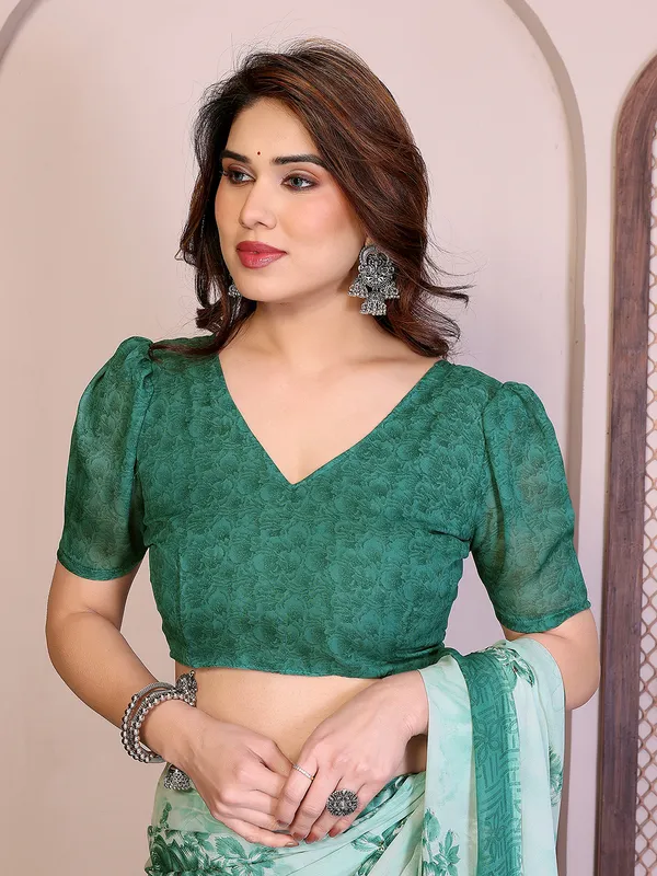 Printed_Georgette_Saree_With_UnStitched_Blouse_Piece_(Aqua)