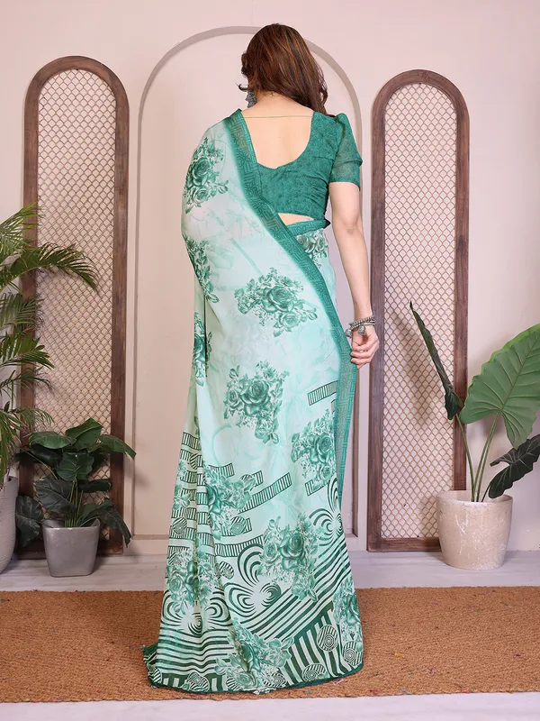 Printed_Georgette_Saree_With_UnStitched_Blouse_Piece_(Aqua)