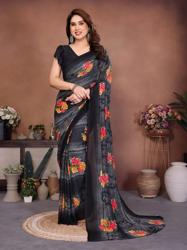 Printed_Georgette_Saree_With_UnStitched_Blouse_Piece_(Grey)
