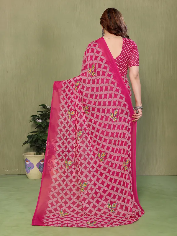Printed_Georgette_Saree_With_UnStitched_Blouse_Piece_(PINK)