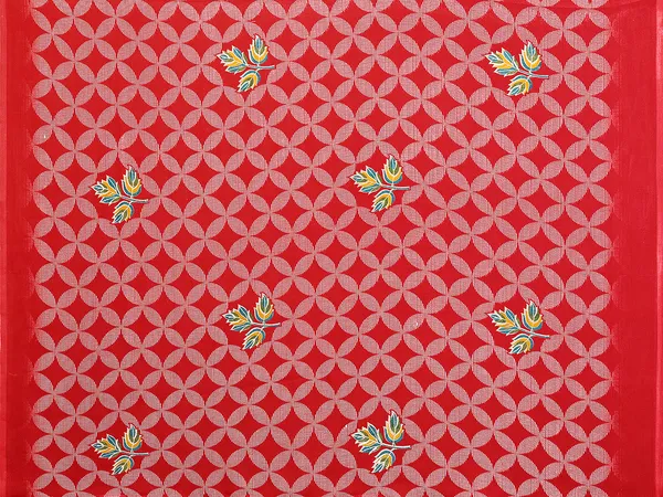 Printed_Georgette_Saree_With_UnStitched_Blouse_Piece_(RED)