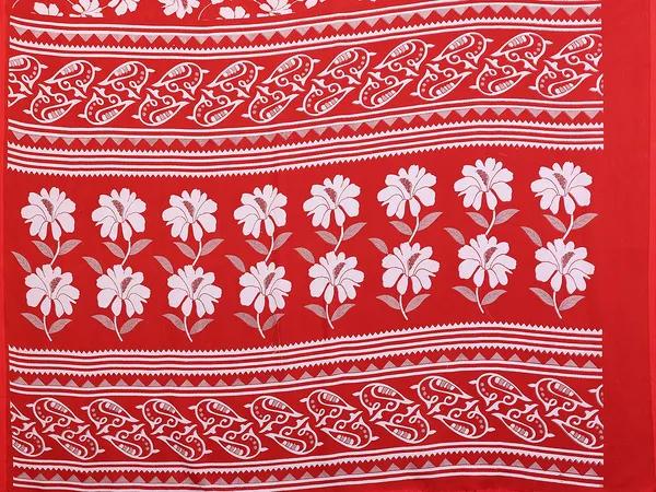 Printed_Georgette_Saree_With_UnStitched_Blouse_Piece_(RED)
