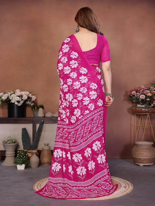 Printed_Georgette_Saree_With_UnStitched_Blouse_Piece_(PINK)