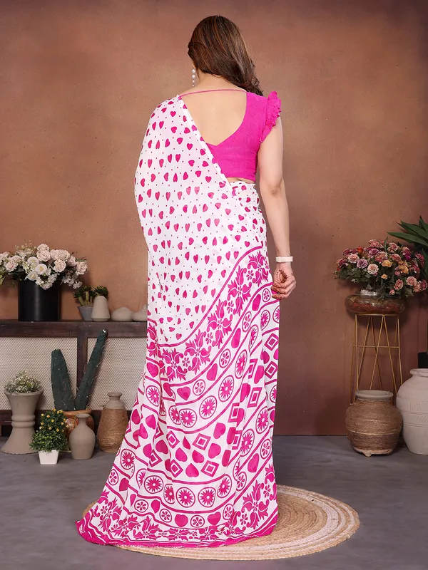 Printed_Georgette_Saree_With_UnStitched_Blouse_Piece_(PINK)
