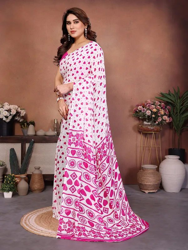 Printed_Georgette_Saree_With_UnStitched_Blouse_Piece_(PINK)