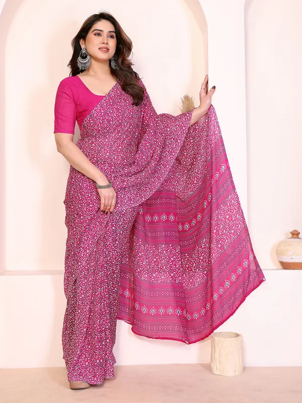 Printed_Georgette_Saree_With_UnStitched_Blouse_Piece_(PINK)
