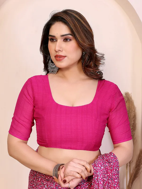 Printed_Georgette_Saree_With_UnStitched_Blouse_Piece_(PINK)