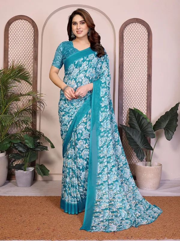 Floral_print_Georgette_Saree_With_UnStitched_Blouse_Piece_(RAMA)