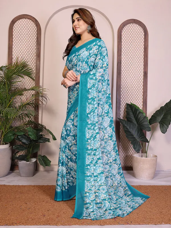 Floral_print_Georgette_Saree_With_UnStitched_Blouse_Piece_(RAMA)