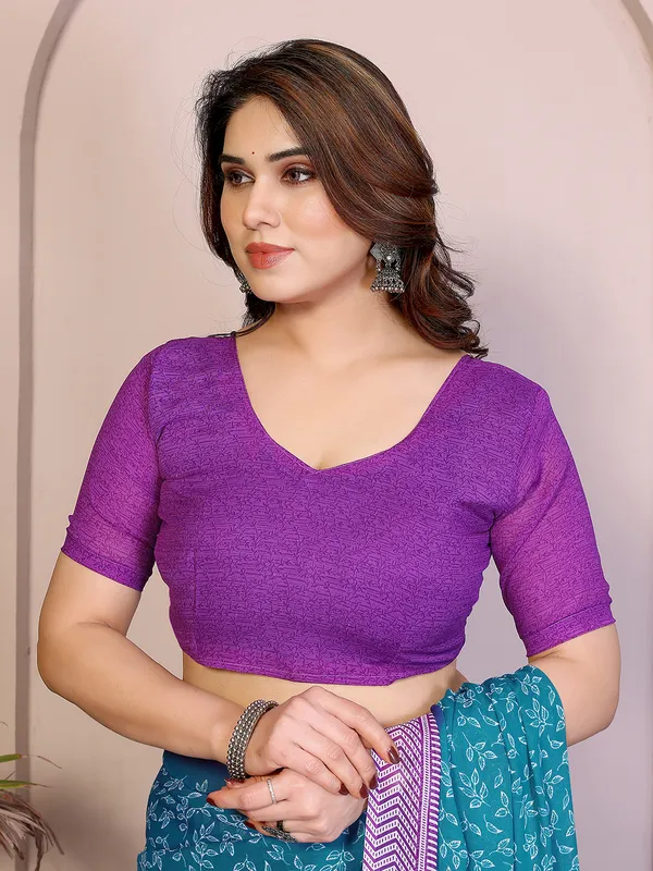 Floral_print_Georgette_Saree_With_UnStitched_Blouse_Piece_(RAMA)