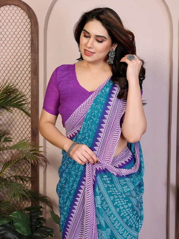Floral_print_Georgette_Saree_With_UnStitched_Blouse_Piece_(RAMA)