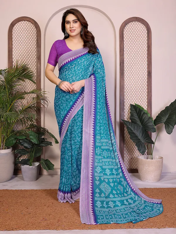 Floral_print_Georgette_Saree_With_UnStitched_Blouse_Piece_(RAMA)