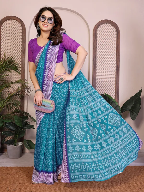 Floral_print_Georgette_Saree_With_UnStitched_Blouse_Piece_(RAMA)