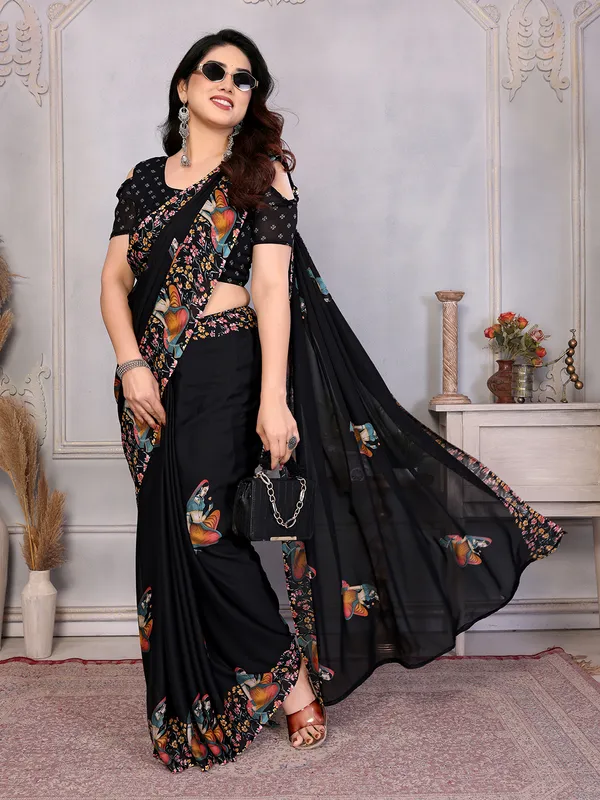 Printed_Daily_Wear_Georgette_Saree_With_Unstitched_Blouse_Piece