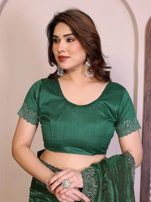 Net_Fabric_Lace_Border_Saree_With_Unstitched_Blouse_Piece_(GREEN)