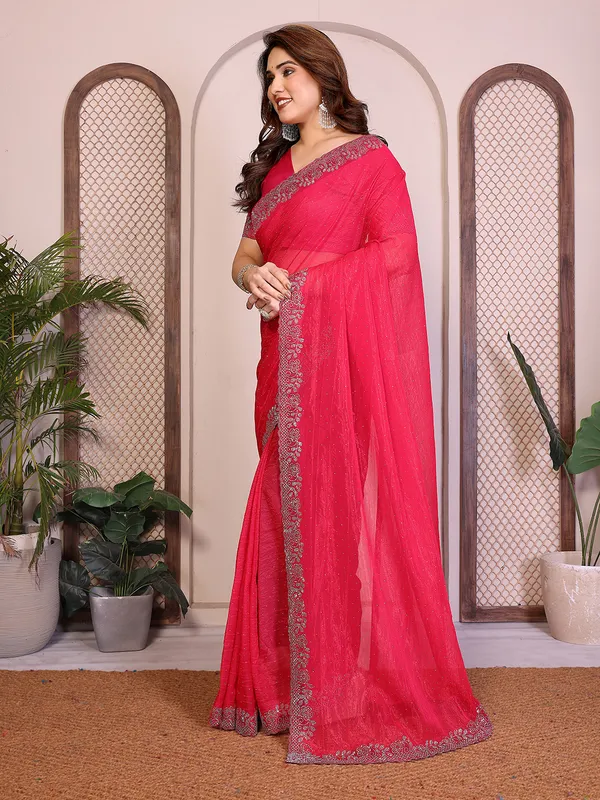 Net_Fabric_Lace_Border_Saree_With_Unstitched_Blouse_Piece_(PINK)