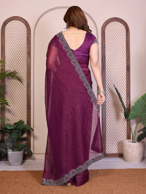 Net_Fabric_Lace_Border_Saree_With_Unstitched_Blouse_Piece_(WINE)