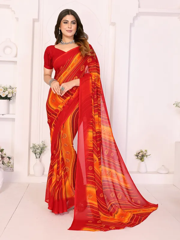 Printed_Daily_Wear_Georgette_Saree_With_Unstitched_Blouse_Piece