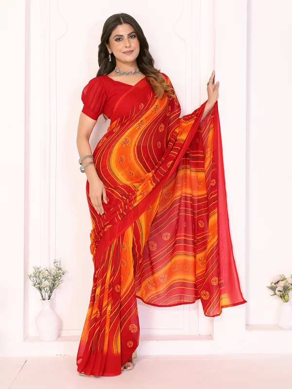 Printed_Daily_Wear_Georgette_Saree_With_Unstitched_Blouse_Piece