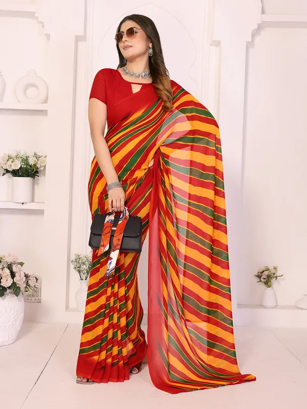 Printed_Daily_Wear_Georgette_Saree_With_Unstitched_Blouse_Piece