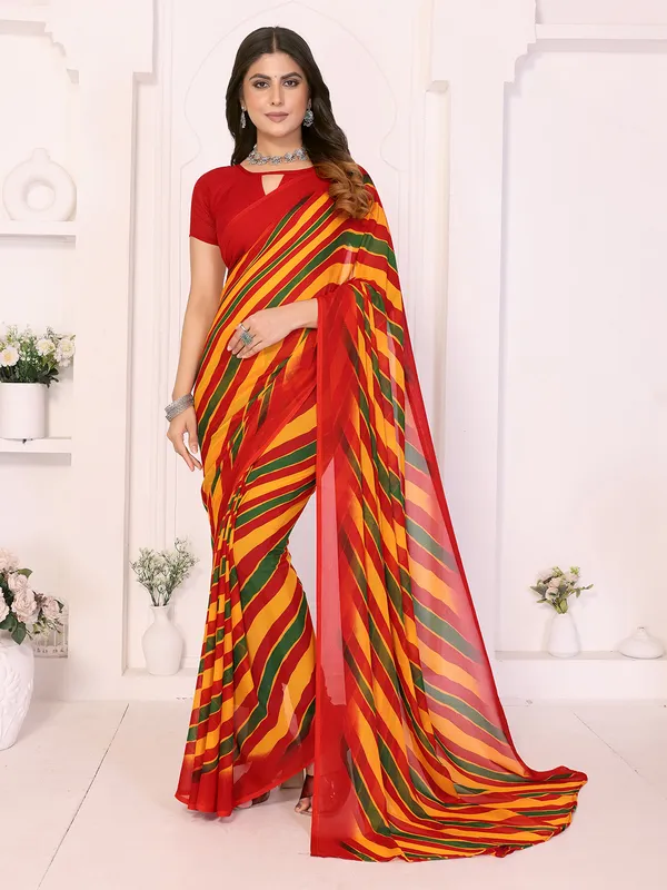 Printed_Daily_Wear_Georgette_Saree_With_Unstitched_Blouse_Piece