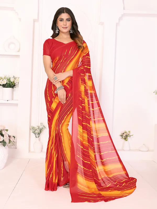 Printed_Daily_Wear_Georgette_Saree_With_Unstitched_Blouse_Piece