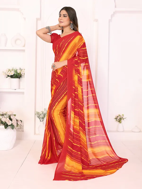 Printed_Daily_Wear_Georgette_Saree_With_Unstitched_Blouse_Piece