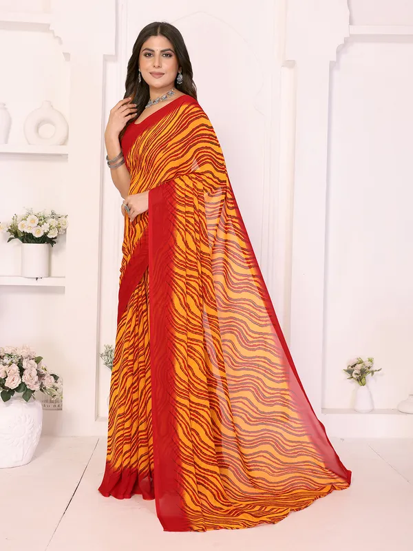 Printed_Daily_Wear_Georgette_Saree_With_Unstitched_Blouse_Piece