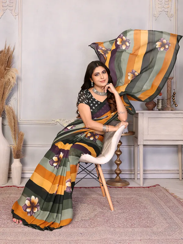 Printed_Daily_Wear_Georgette_Saree_With_Unstitched_Blouse_Piece
