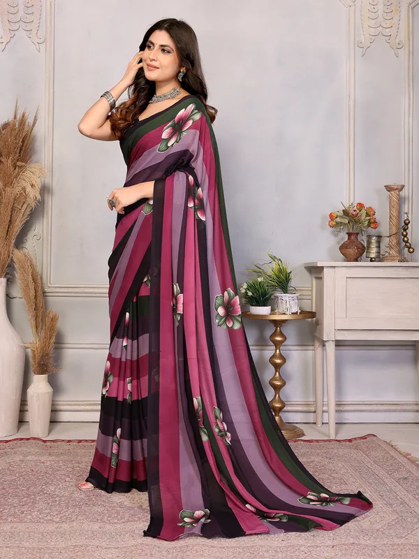 Printed_Daily_Wear_Georgette_Saree_With_Unstitched_Blouse_Piece