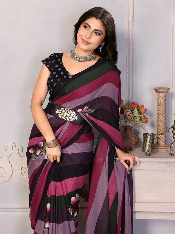 Printed_Daily_Wear_Georgette_Saree_With_Unstitched_Blouse_Piece
