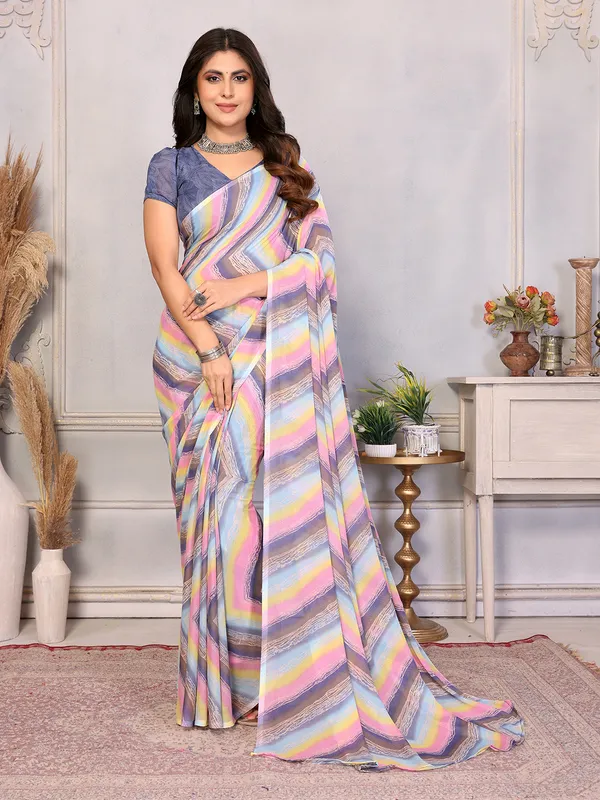 Printed_Daily_Wear_Georgette_Saree_With_Unstitched_Blouse_Piece