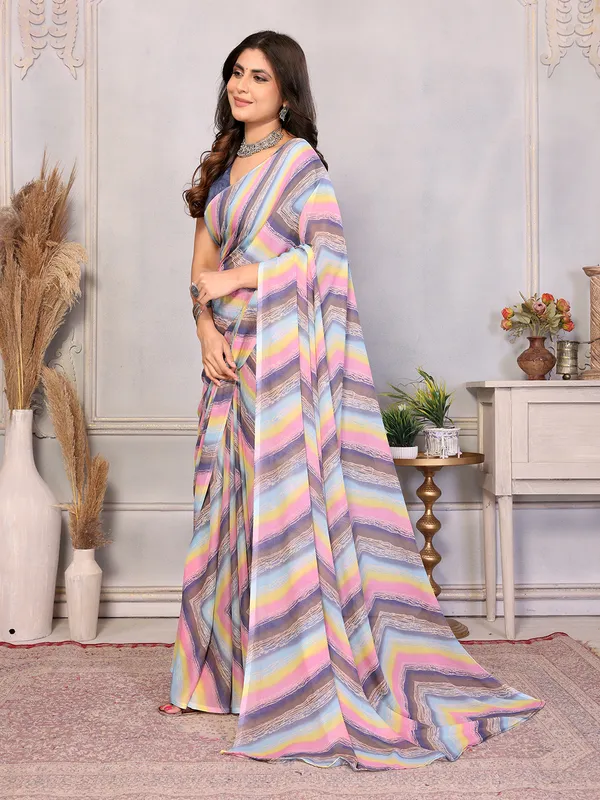 Printed_Daily_Wear_Georgette_Saree_With_Unstitched_Blouse_Piece