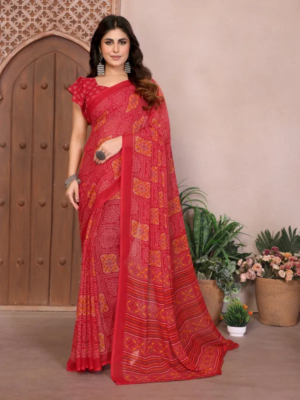 Printed_Daily_Wear_Georgette_Saree_With_Unstitched_Blouse_Piece