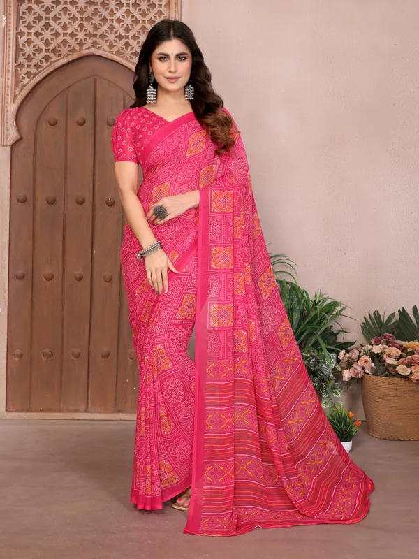 Printed_Daily_Wear_Georgette_Saree_With_Unstitched_Blouse_Piece