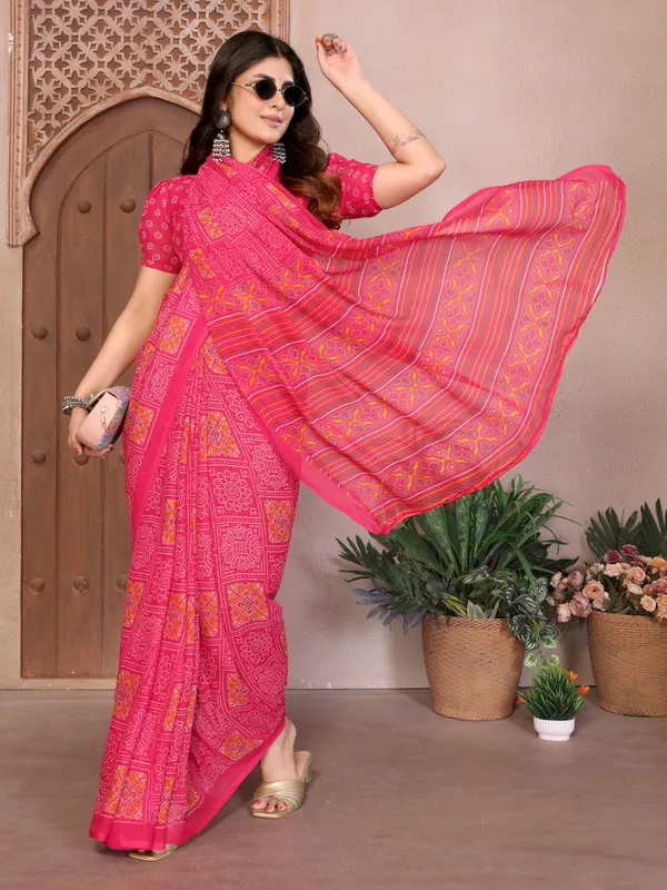 Printed_Daily_Wear_Georgette_Saree_With_Unstitched_Blouse_Piece
