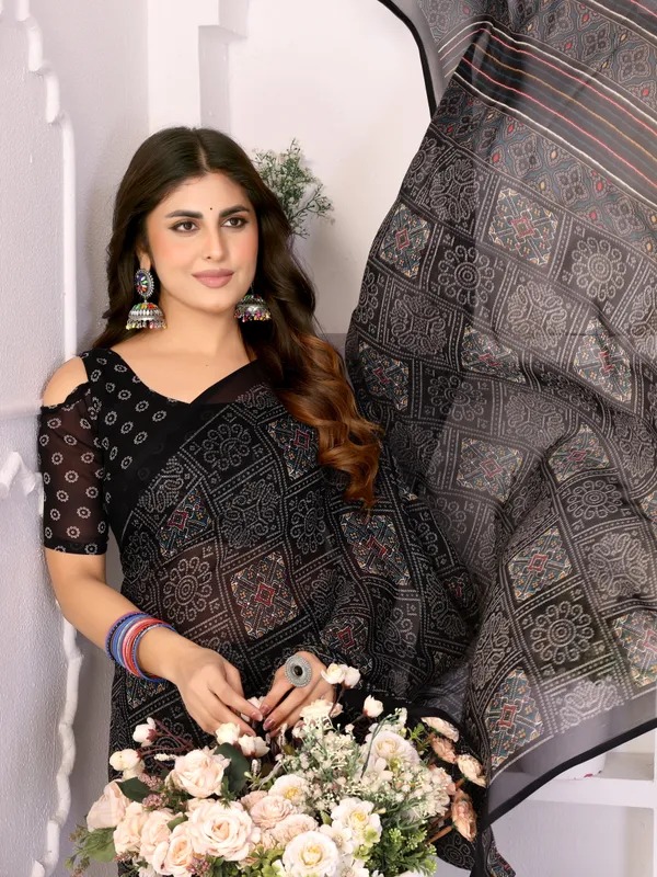 Printed_Daily_Wear_Georgette_Saree_With_Unstitched_Blouse_Piece